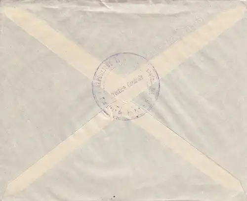 1961: registered air mail Ministère des P.T.T. to Germany