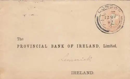 1897: letter from London to Ireland