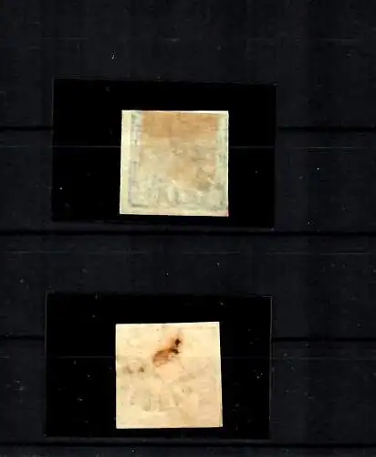 MiNr. 9 und 10, gestempelt Mühlradstempel 578 Werneck