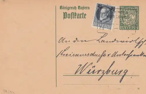 Carte postale de Meiningen-Würzburg
