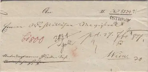 Brief aus Ostrowo 1819 nach  Wien