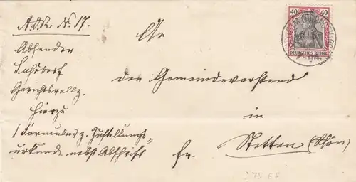 Brief 1902 aus Ostheim nach Hatten