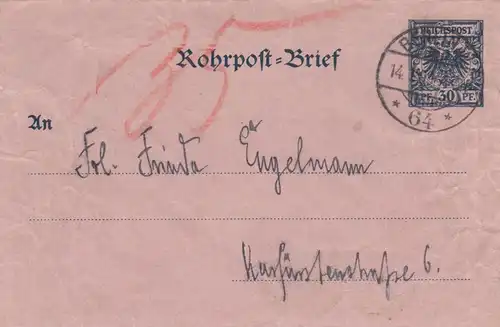 3x Lettre Rohrpost Berlin 1899/1900 Berlin