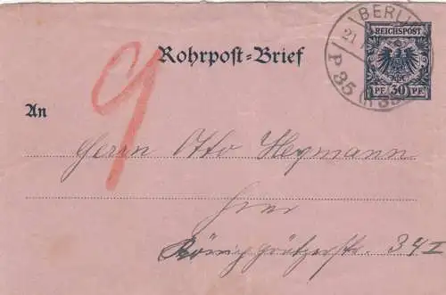 3x Lettre Rohrpost Berlin 1899/1900 Berlin