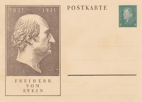4x Ganzsache, KDF Tagung 1938, Oberschlesien, Goethe, Freiherr vom Stein