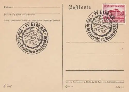 3 cartes postales: rencontre de poètes Weimar et Sarrebruck