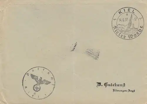 Lettre de Kiel, Semaine de Kieller 1937 à Ellwangen