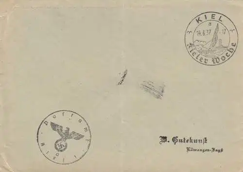 Lettre de Kiel, Semaine de Kieller 1937 à Ellwangen