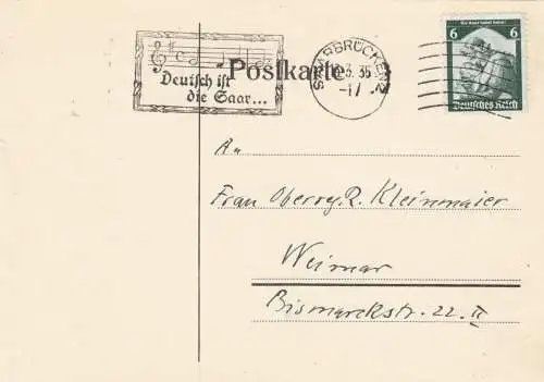 8x Postkarte mit verschiedenen Sonder-/Werbe-Stempeln