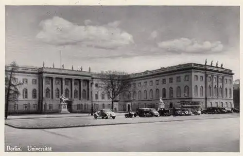 Carte de l'Université de Berlin, 1936, Tampon spécial Olympiade, Stade