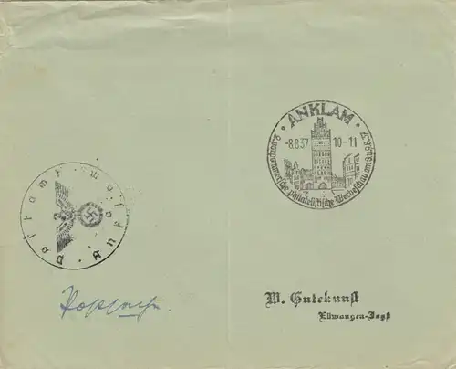 Sonderstempel Anklam 1937, Postsache