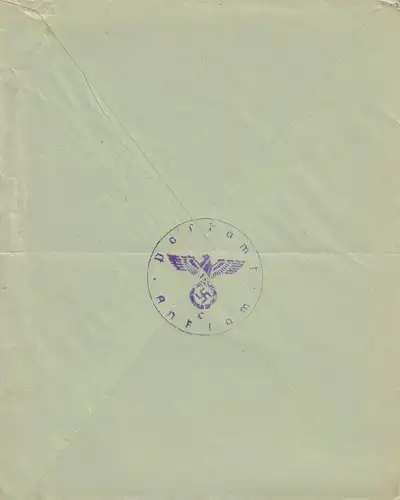 Sonderstempel Anklam 1937, Postsache