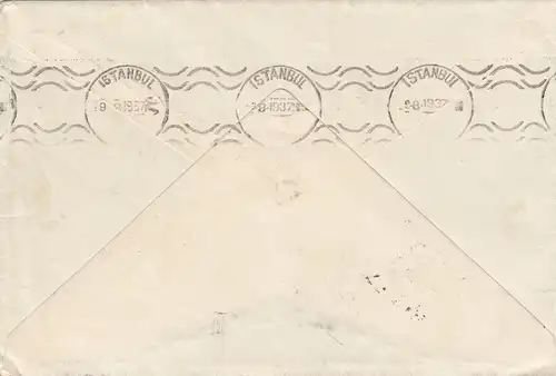 1937: Besiktas/Istanbul an Aussenministerium Prag, DPIUM, Büro, 