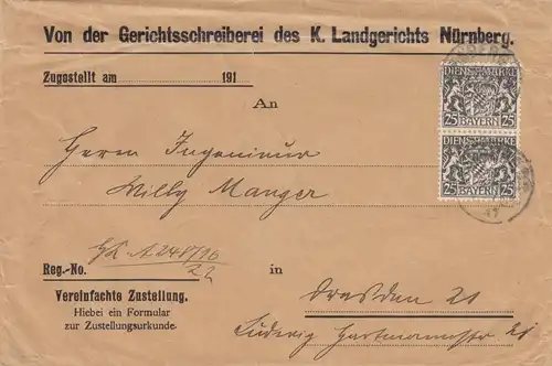 Gerichtsschreiberei Nürnberg, Zustellurkunde