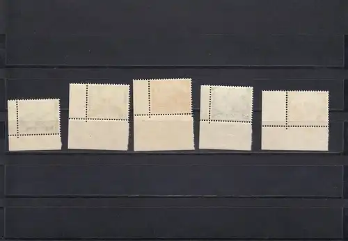 DR: MiNr. 474-478, postfrisch, ** Eckrand E4