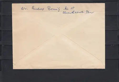 Bund: MiNr. 206II, auf Brief, Sonderstempel München, Eckrandmarken