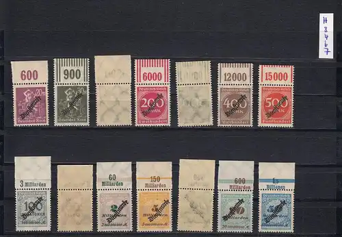 DR Dienst: MiNr. 75-88, Oberrand, postfrisch, **