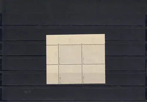 DR: Min. 698, Eckrand Quaderblock, VE1, Postfraîchissement, **, BPP Signature