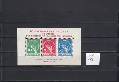 Berlin MiNr. Block 1 III, post-freeich, **, BPP Signature