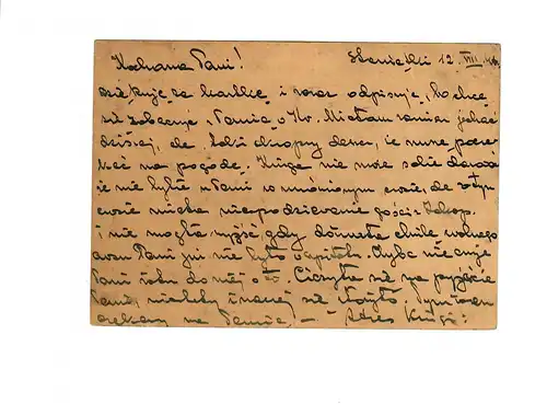 Ganzsache GG P 3II 08-1938: 18.8.40 Postagentur Staniatki nach Bochnia