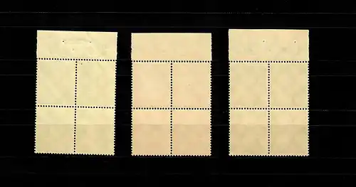 DR: Min. 372-374, frais, **, bord supérieur, bloc à quatre étages avec point d'installation, plaque