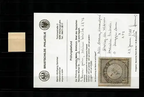 DR: MiNr. 7, gestempelt Muggensturm,  geprüft