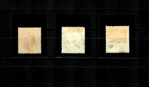 DR: MiNr. 27a-c, gestempelt, 2x BPP Befund, 1x BPP Attest