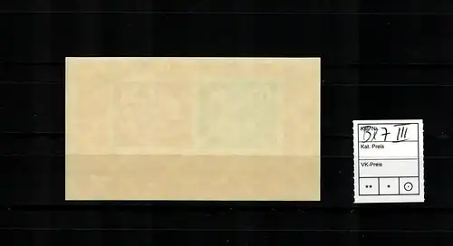 DDR N° de la feuille 7 III, frais, **