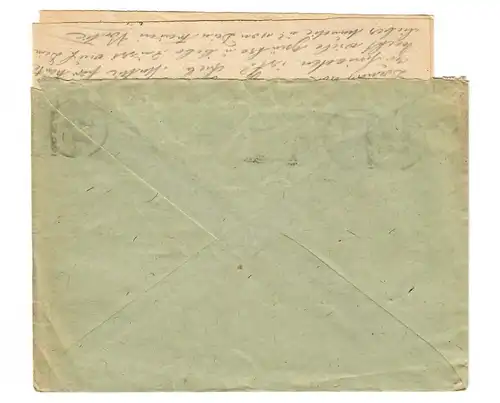 Lettre postale de Varsovie en 1944, à Post Flossing/Mühldorf/Inn avec cachet publicitaire