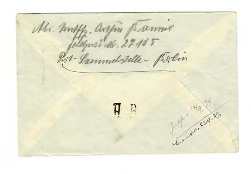 frühe Feldpost, 15.09.39 mit FPNr. 27185, Raum Siemiawa/Radomysl nach Berlin