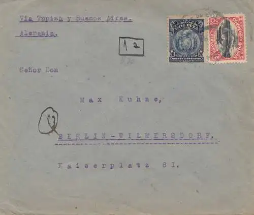 Bolivie: 1931 Cochabamba to Berlin/Germany