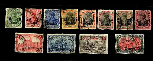 Dt. Post Türkei: MiNr. 36-47, gestempelt