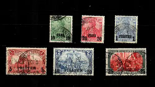 Dt. Post Türkei: MiNr. 12-23 II, gestempelt