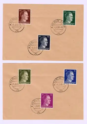 DR: MiNr. 781-798, FDC von der Versandstelle Berlin, Blankoblatt (ohne 795)
