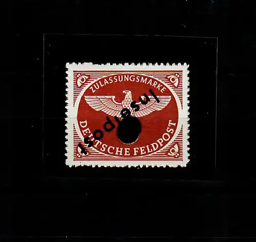 Feldpost: MiNr. 6K, postfrisch, **, kopfstehender Aufdruck, BPP Attest