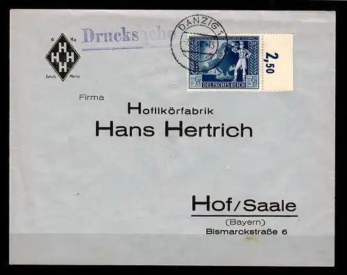 DR: Min. 820 I, erreur de disque sur la lettre de Gdansk à la cour en 1942, signature BPP