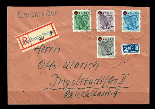 Baden: Inscrivez-vous Fribourg 1949, Min. 42-45A vers Ingolstadt