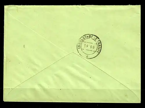 Baden: Einschreiben Freiburg 1949, MiNr. 47-49 nach Ingolstadt