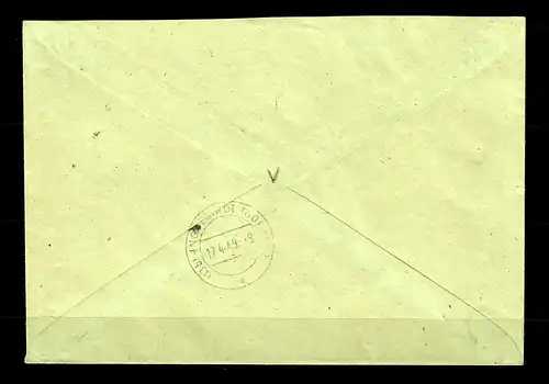 Rhénanie-Palatinat: lettre recommandée Coblence 1949, Min. 42-45A vers Ingolstadt