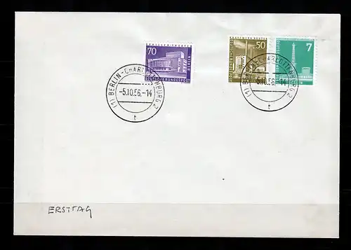 Berlin: MiNr. 142, 150, 152, Berlin Charlottenburg, 1956