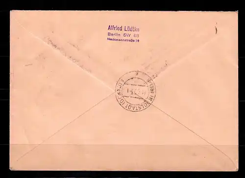 Berlin: Min. 106-109, FDC sur lettre recommandée Berlin vers Ingolstadt