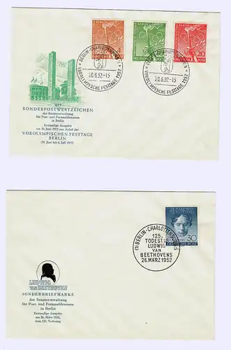 Berlin: MiNr. 87-90 FDC 2x, 1952