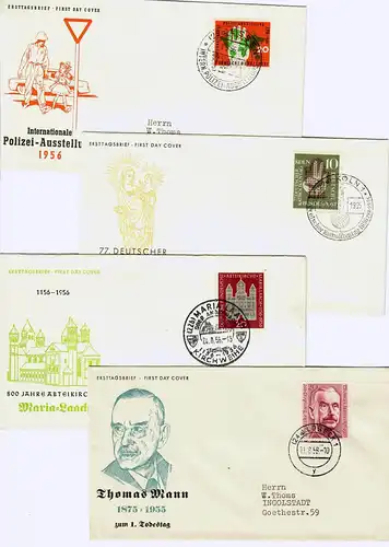 Confédération: Min. 227-248, millésime 1956 à 16x FDC, en partie recommandé