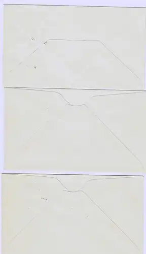 Bund: MiNr. 197-199 auf 3x FDC, Behring, Gutenberg, Bonifatius