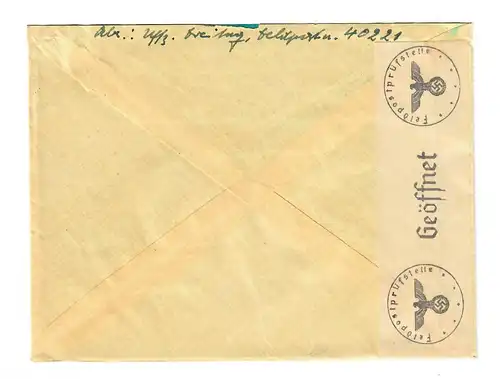 GG Feldpost 1941: Aufklärungsstaffel Warschau mit Feldpostzensur nach Berlin