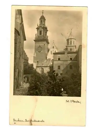 GG 1943 Feldpost: AK Krakau Burgkathedrale, Sold ... astätte nach Detmold