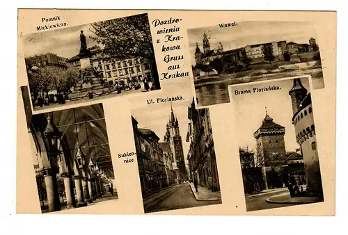 GG 1940: AK Gruss de Cracovie à Mannheim