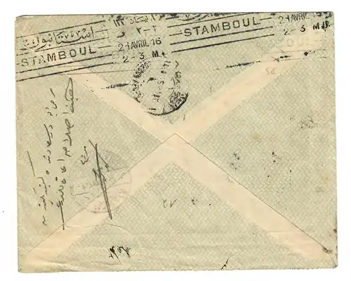 1916 FP MIL MISS Constantinople, Deutsche Bank sur le ministère de la Guerre, Usuri-Köprou