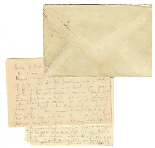 18.8.1918 Lettre du FP de la Mer Morte contenant le contenu sur le PF-Office 372 I Damas-Hannover