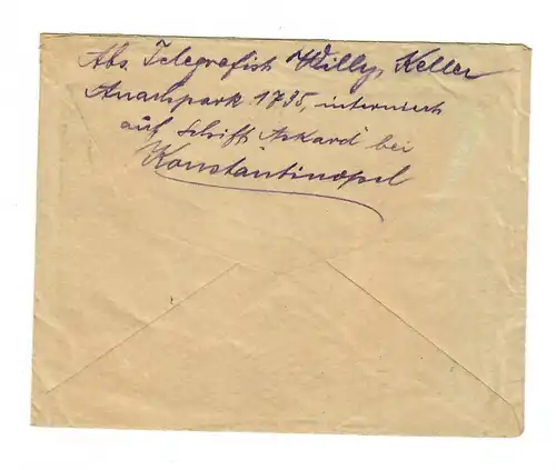 1918 Mardin MIL MISS vom internierten Telegraphist auf der Askard Constantinopel